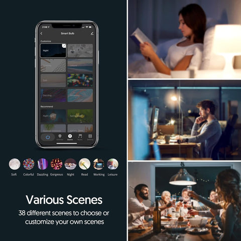 Avatar Controls Smart Bulb Alexa Light Bulbs B22 Bayonet, Colour Changing WiFi LED Lamp Bulbs 9W Set of 2 Bulbs [Energy Class F], White [Energy Class F]B07PKMC87F