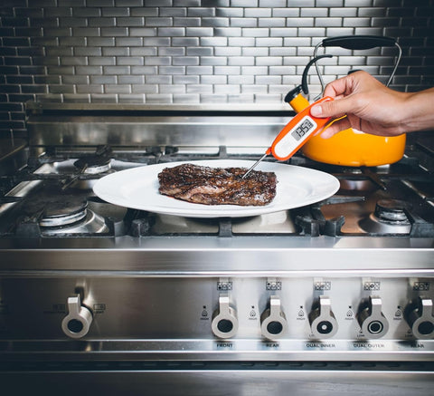 Javelin Ultra Fast Digital Meat Thermometer – Instant Read, 2.75" Probe, Foldable Compact Design, Splash Resistant – Rhubarb