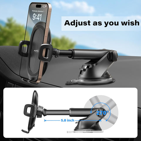 APPS2Car Car Phone Holder Dashboard and Windscreen Mount