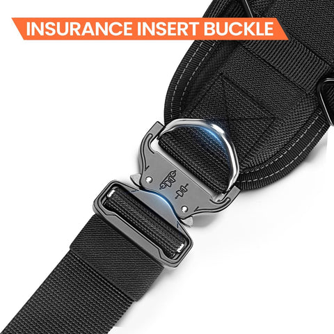 Padded 29'' Tool Belt for Men, Adjustable Work Belt with Heavy Duty Buckle Back Support for Carpenters, Electricians & Gardeners