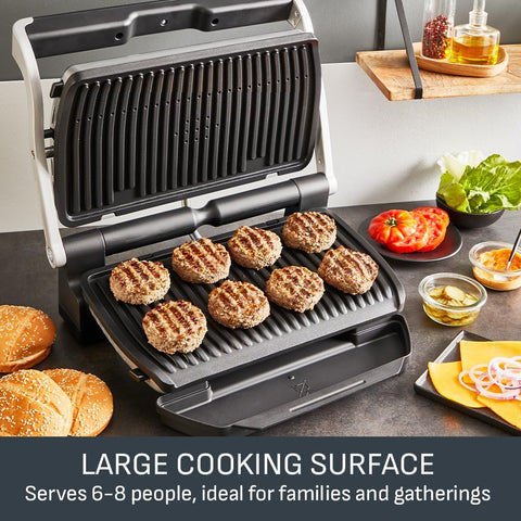 OptiGrill Plus XL Electric Grill – 9 Auto Cooking Programs, Non-Stick Removable Plates, Stainless Steel