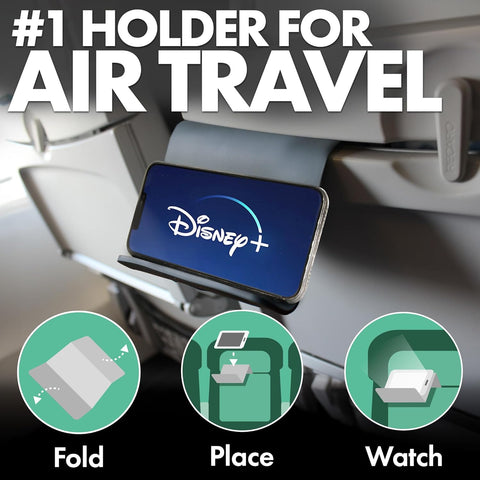 Airplane Phone Holder – Foldable Flexible Silicone Travel Stand (Silicone)