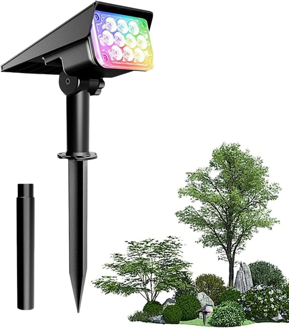 Solar Spotlight Pathway Lighting Outdoor Spotlights