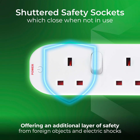 Four Socket Extension Lead with Individual Switches 2m