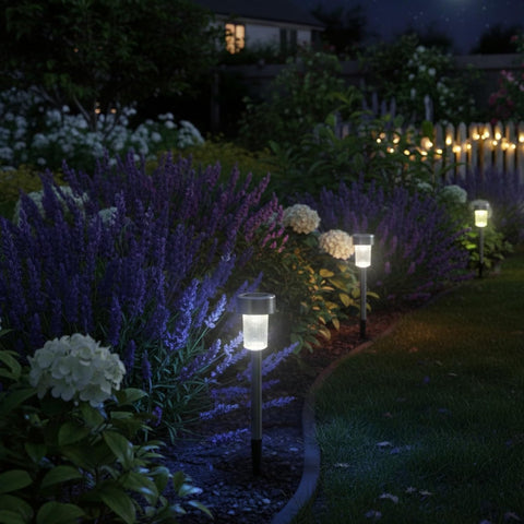 Carbeth Plants Stainless Steel Solar Garden Lights - Set of 5