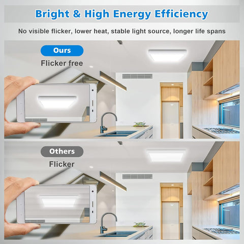 24W LED Ceiling Light – 6000K Daylight White, IP54 Waterproof, Ultra-Slim Flush Mount
