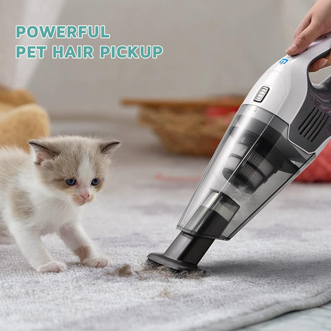 Handheld Vacuum Cleaner Black 8000Pa Cordless Rechargeable for Home & Car
