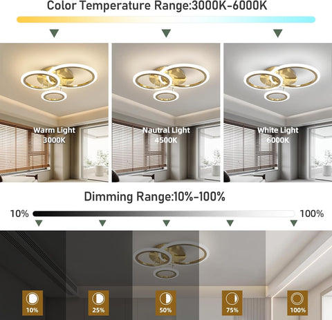 Lighting fixture with color temperature and dimming range display