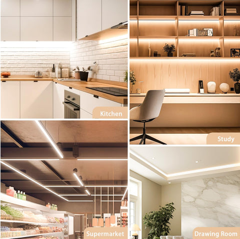 2-Pack T5 LED Under Cabinet Kitchen Lights 2ft 4000K – UK Plug, 9W Cool White with Individual On/Off Switches - Brighten Dark Worktops Without the Wiring Hassle