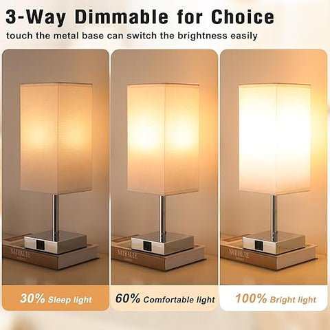 Close-up of the lamp's touch-sensitive base

