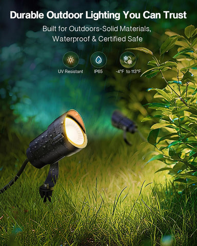 HIBOITEC 12W 1300LM Garden Spotlights with Wire Connector, Warm Spot Light