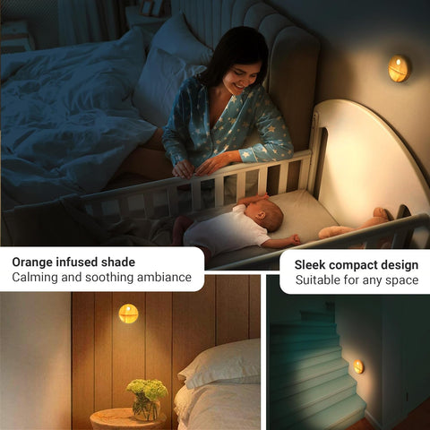 Motion Sensor Night Lights Pack of 3 Battery Powered LED for Home