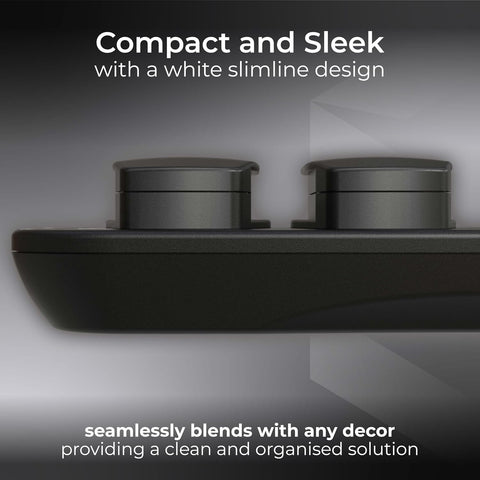 Masterplug Four Socket Extension Lead, 5 Metre Cable, Unswitched, 4-Way Plug Extension Cable, Power Strip, Basic Power, Black, 13A, 4G, 5m, BFG5NB