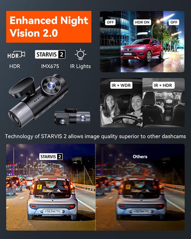 VANTRUE N5 4-Channel 2.7K Dash Cam 360° Full Coverage with STARVIS 2