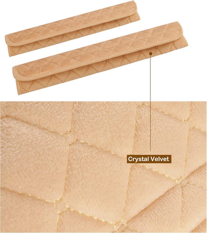 Extra Long Soft Seat Belt Cover for Cars and SUVs 65cm Beige