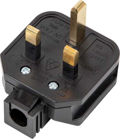 Sealey Pl/13/3S Rubber Plug 13Amp Extra Heavy-Duty (Pack of 3)