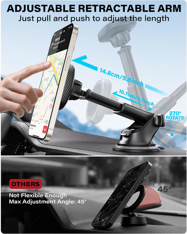 APPS2Car Magnetic Car Phone Holder Mount – Black