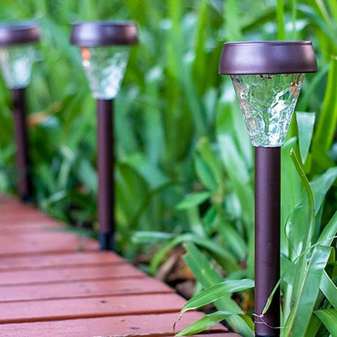 Solar Powered Stake Lights, Outdoor Garden Pathway Lighting, Solar Torch Lights for Patio Driveway Pathway Walkway Decoration
