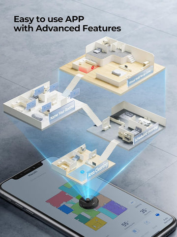 Laresar Robot Vacuum Cleaner with Mop 5000Pa