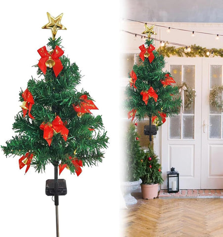 Solar Christmas Lights Outdoor, Waterproof Garden Lamps, Prelit Christmas Trees, Festive Lighting for Pathway, Patio, Lawn, Home, Outdoor, Birthday, Housewarming, Holiday Decor