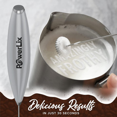 Milk Frother Handheld Whisk Electric Drink Mixer with Stand 19000RPM