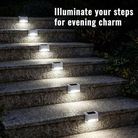 Fohil Solar Garden Lights Outdoor, 16 Pack Solar Fence Lights Waterproof, Decorations Outdoor for Stair, Steps,Garden, Yard, Pathway
