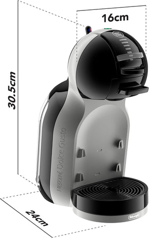 De'Longhi Mini Me EDG155.BG Pod Coffee Machine – Automatic Espresso, Cappuccino & Hot Drinks Maker – Black & Arctic Grey