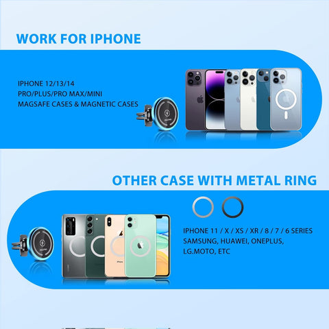 OHLPRO iPhone 16 MagSafe Car Mount Charger 15W Fast Charging