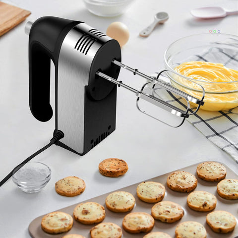 LILPARTNER 450W Electric Hand Mixer with Scale Cup Storage Case – Black