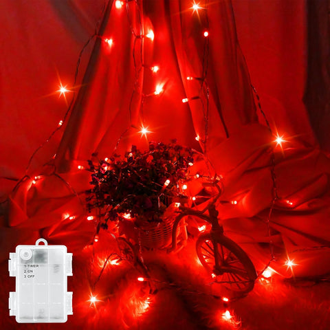 Battery Operated Waterproof Fairy String Lights with Timer, 3M 30 LED Decorative Lights for Indoor and Outdoor Use