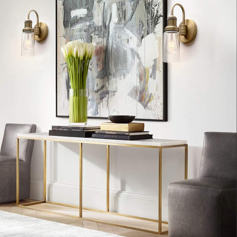 Yosoan Modern Vintage Industrial Wall Sconce Antique Gold