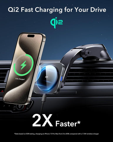 ESR Qi2 15W MagSafe Car Mount Charger