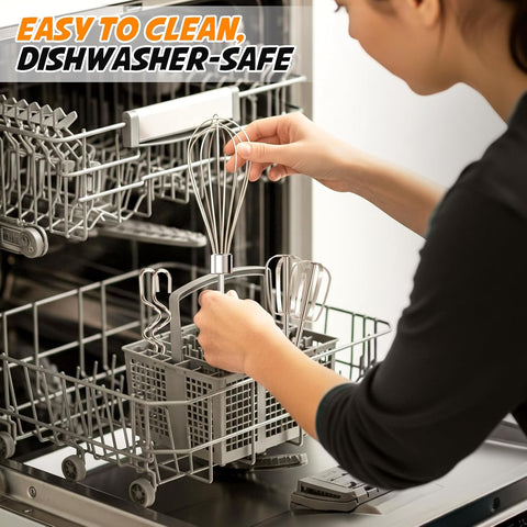 Hand Mixer Electric with 5 Speeds & Turbo – Includes 5 Stainless Steel Attachments for Baking, Whisking & Dough (CX-6613)