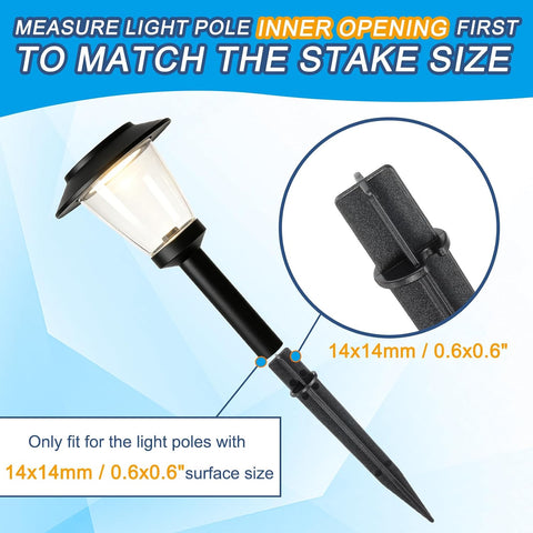 Reinforced Light Stakes Replacement 5.2" Cross-shaped 10 Pcs