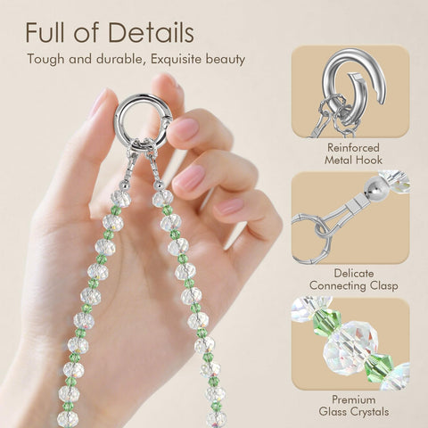 Crystal Glitter Phone Charm Strap – Bling Green