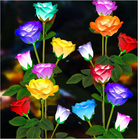 Solar Lily of The Valley Garden Lights, Colour Changing (2 Pack)