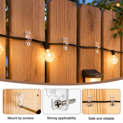 BQMEZRNUS 50 Pack Q-Hanger Screw-In Hooks with Safety Buckles – Black PP and Stainless Steel Hooks for String Lights, Plants, Garden, Garage & Party Decorations