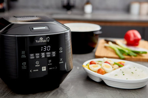 Yum Asia Bamboo IH Rice Cooker 1.5L – Ceramic Bowl & LED Touch – UK/EU