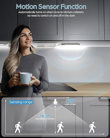 Rechargeable LED Under Cabinet Lights - Motion Sensor Wardrobe Lights