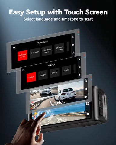 REDTIGER F7N Touch 4K Dash Cam Front & Rear with WiFi GPS – Black