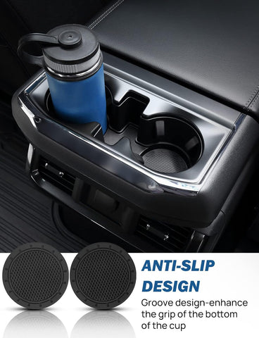 Universal Silicone Car Cup Holder Coasters – Anti-Slip 2.67 Inch (2 Pcs)