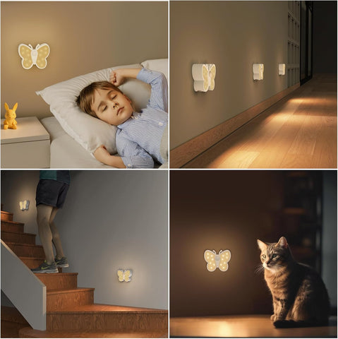 Rechargeable LED Motion Sensor Night Lights for Kids, Hallway, Bedroom