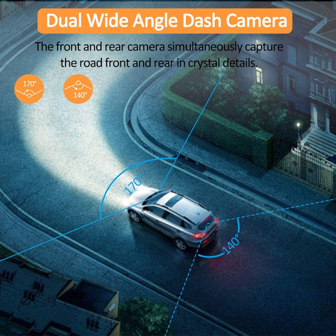 ORSKEY Dual Dash Cam Front and Rear 1080P Full HD Car Camera with Sony Sensor, 170° Wide Angle, Loop Recording, G-Sensor, Parking Monitor & 32GB SD Card Included