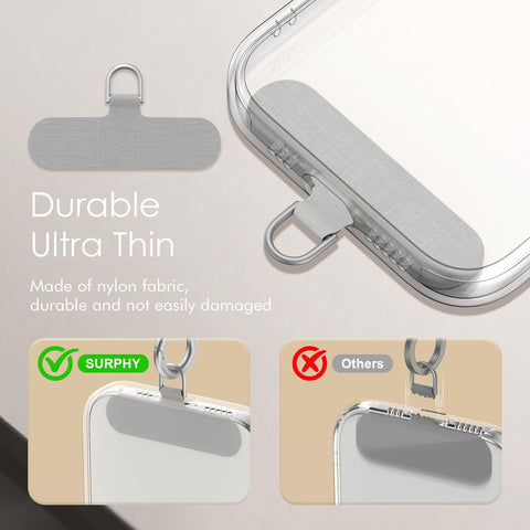 Pearl Phone Charm Beaded Strap with Keychain for Women