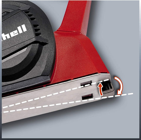 Einhell 4345310 TC-PL 750 Electric Planer | Up To 2mm Chip Depth, Aluminium Soleplate, Parallel Stop, Fold Depth Stop | 750W Wood Plane For Doors and Woodworking Includes Carbide Planing Knife, Red