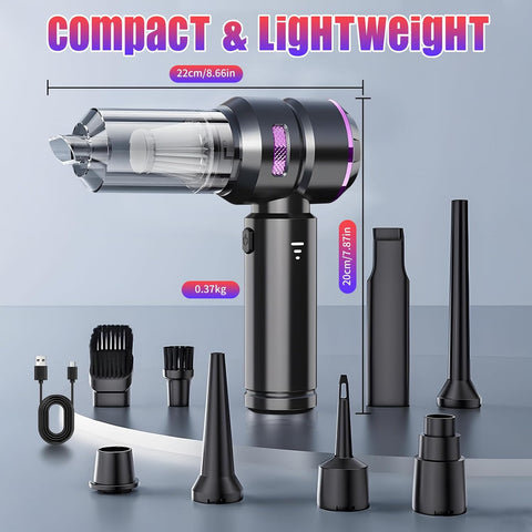Nctoberows Cordless Handheld Vacuum Cleaner 22000Pa Black Purple
