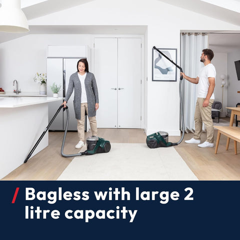 Powerful 850W Cyclonic Bagless Cylinder Vacuum Cleaner with Long Reach Hose, H13 HEPA Filter & 2L Capacity – HP310HM