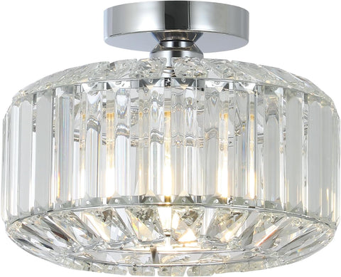 Modern Crystal Ceiling Light - K9 Crystal Chandelier with Gold Metal Frame
