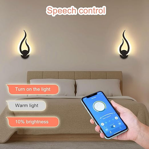 Smart LED Wall Light - App & Remote Control with Voice Control & Timer
