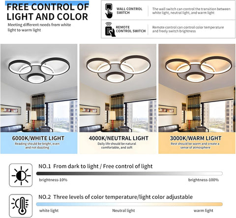 Ceiling light with remote control 42W